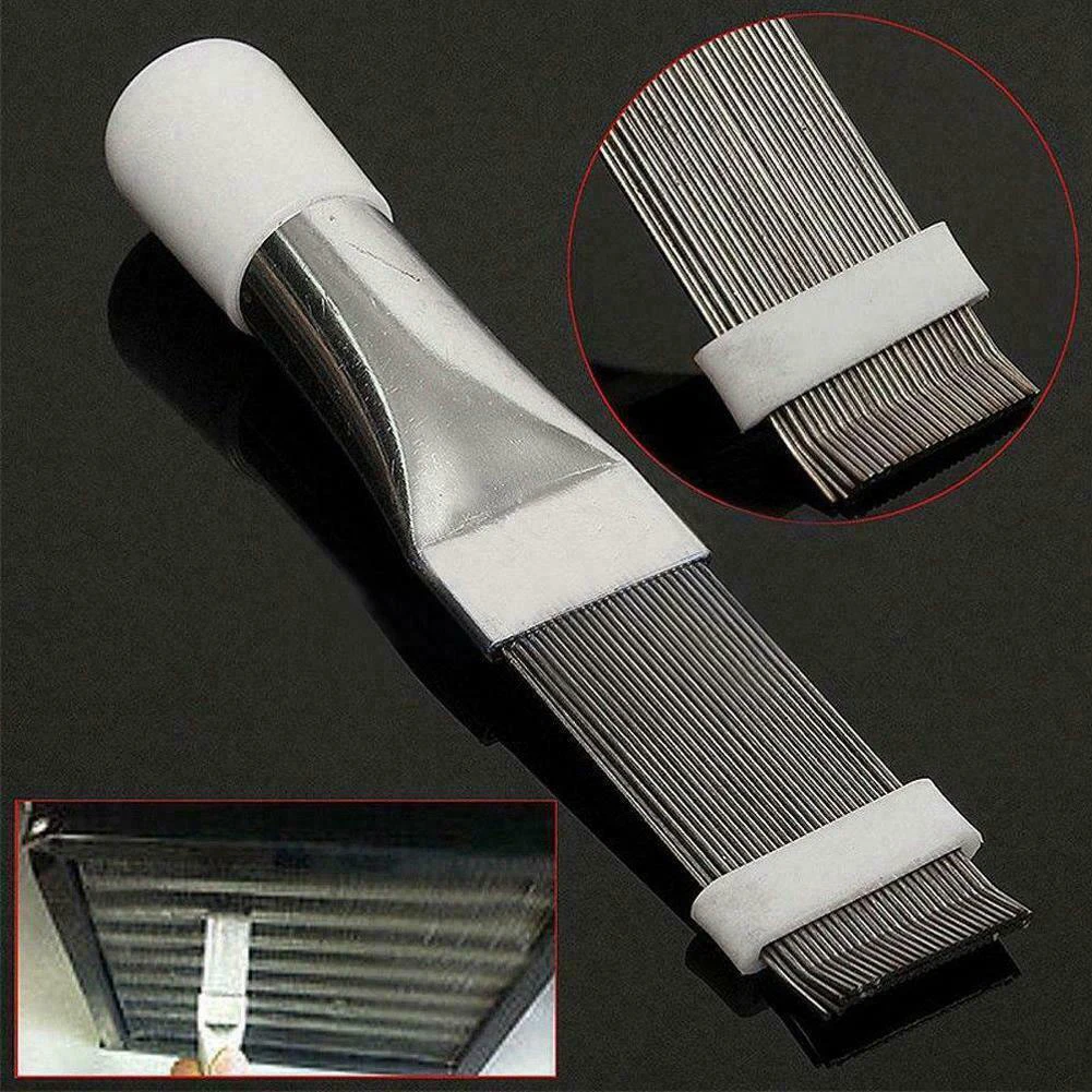 Air Conditioner Cleanning Brush Stainless Steel Fin Condenser Repair Comb Car Cooler Condenser Radiator Evaporator Repair Tools