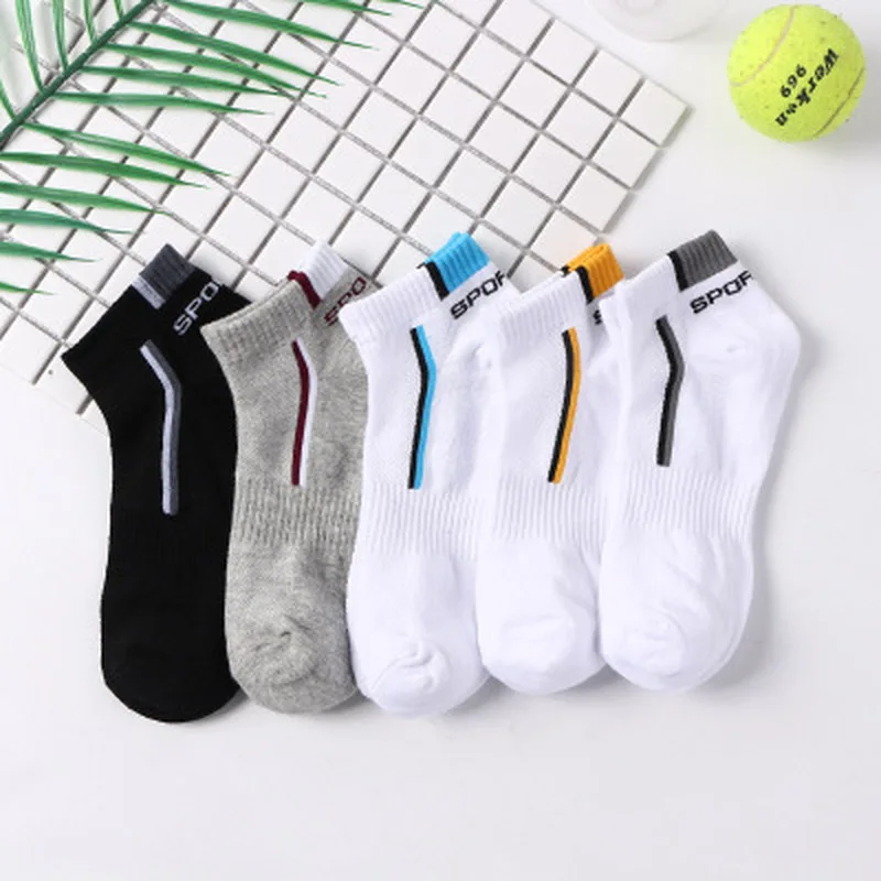 1 Pair High Quality Cotton Sports Socks Mesh Casual Athletic Summer Men Absorb Sweat Ankle Socks Breathable Thin Cut Short Size