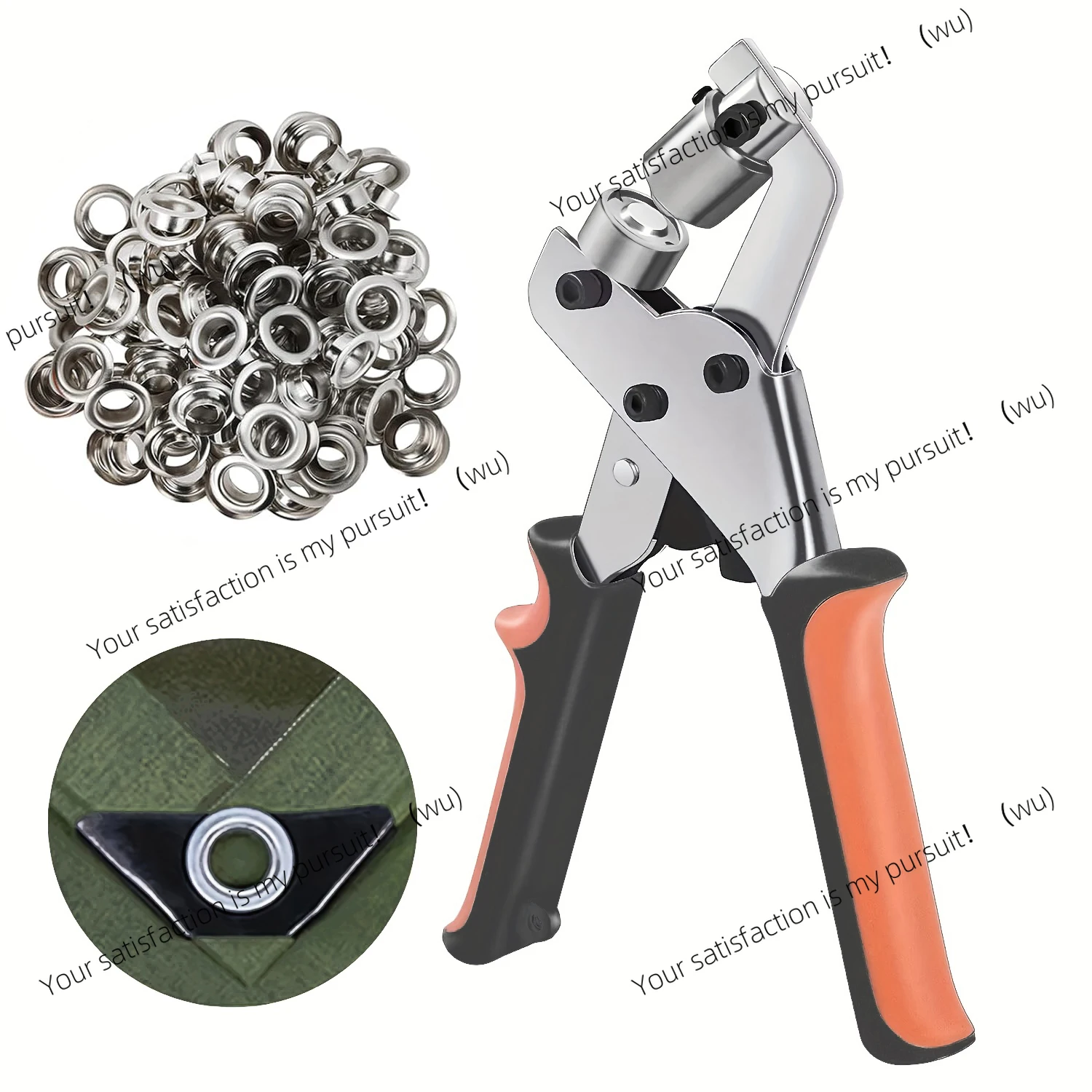 

alicates perforadores de mano, máquina de prensado manual con ojales portátiles, perforadora Manual con ojales plateados de 10mm