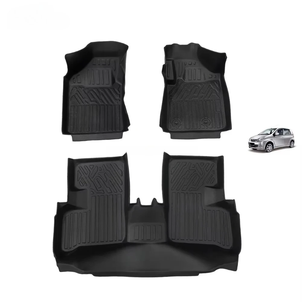 

All-Weather Car Mats Foot Pad with Rear Trunk Matting Interior Floor Matting