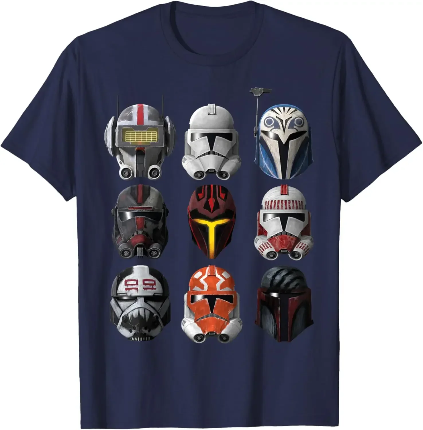 MINISO  Wars: The Clone Wars Clone Helmets T-Shirt