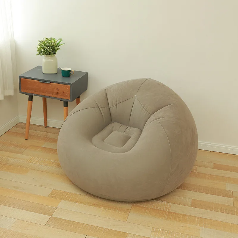 Sofá inflable de PVC Reclinable, impermeable, plegable, flocado, sillón de aire