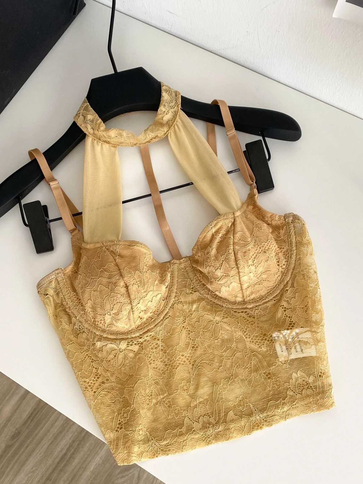 Foamlina Hot Spicy Girls Halter Floral Lace Slim Camis Top Summer Fashion Women Hollow Out Crop Tank Top Y2K Club Party Outfits