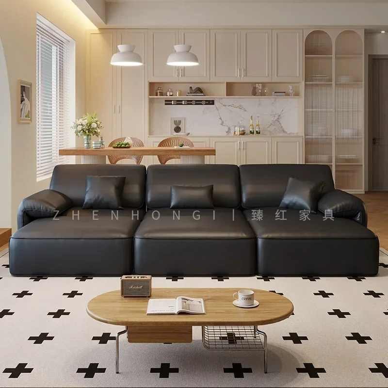 French Luxury Electric Retractable Living Room Sofa Nordic Luxury Modular Sofas Lazy Chaise Lounge Home Furniture Sofa view 4