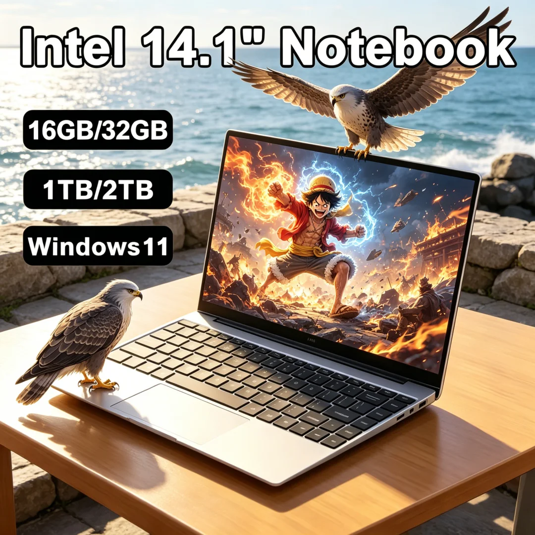 

Rarified 2026 Top-Level Intel Laptop Computer 14.1 Inch FHD Gaming Laptops Windows 11 SSD 2TB DDR4 16/32GB PC Notebook 1920*1080