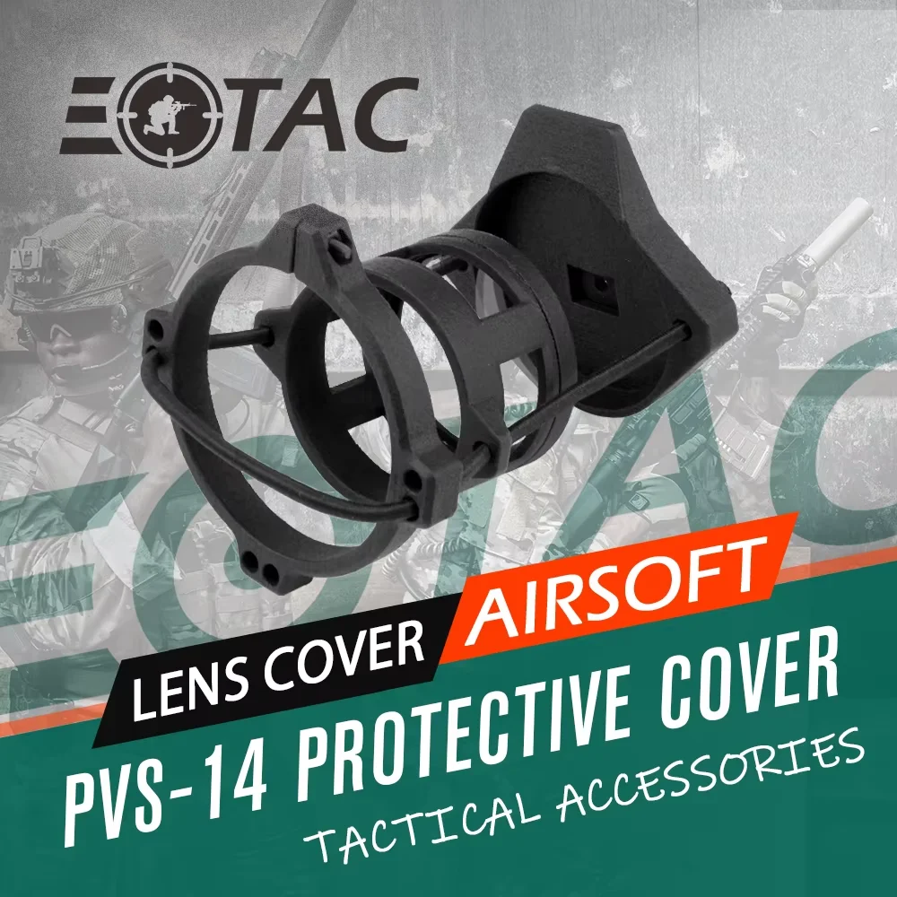 NVG Protective Cover with Position Aperture Slider Flip-Up Lens Cap Protective Optical Wrap Adhesive Cover for PVS-7 PVS-14