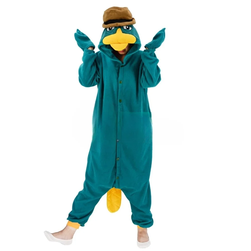 

Animal Kigurumi Costume Halloween Onesie Duck For Women Men Adult Kids Pyjamas Cartoon Pajama Cosplay Party Homewear