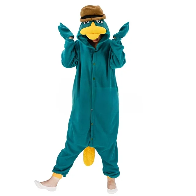 Animal Kigurumi Costume Halloween Onesie Duck For Women Men Adult Kids Pyjamas Cartoon Pajama Cosplay Party Homewear