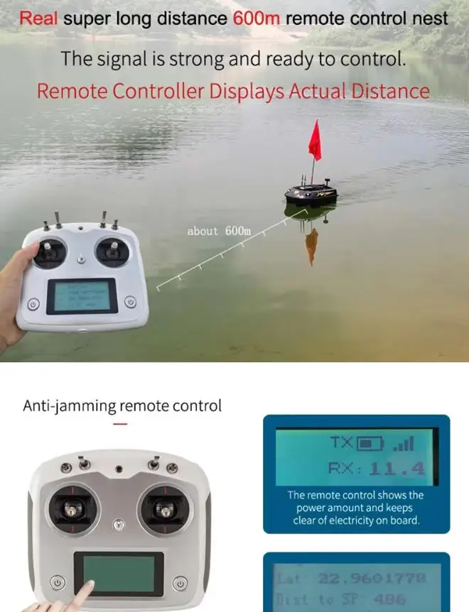 3 Hulls 4 Cabins Remote Control Fishing Boat 8KG Loading 6H Life Large RC Bait Boat Toy GPS Auto Navigate Fishing lure nest boat