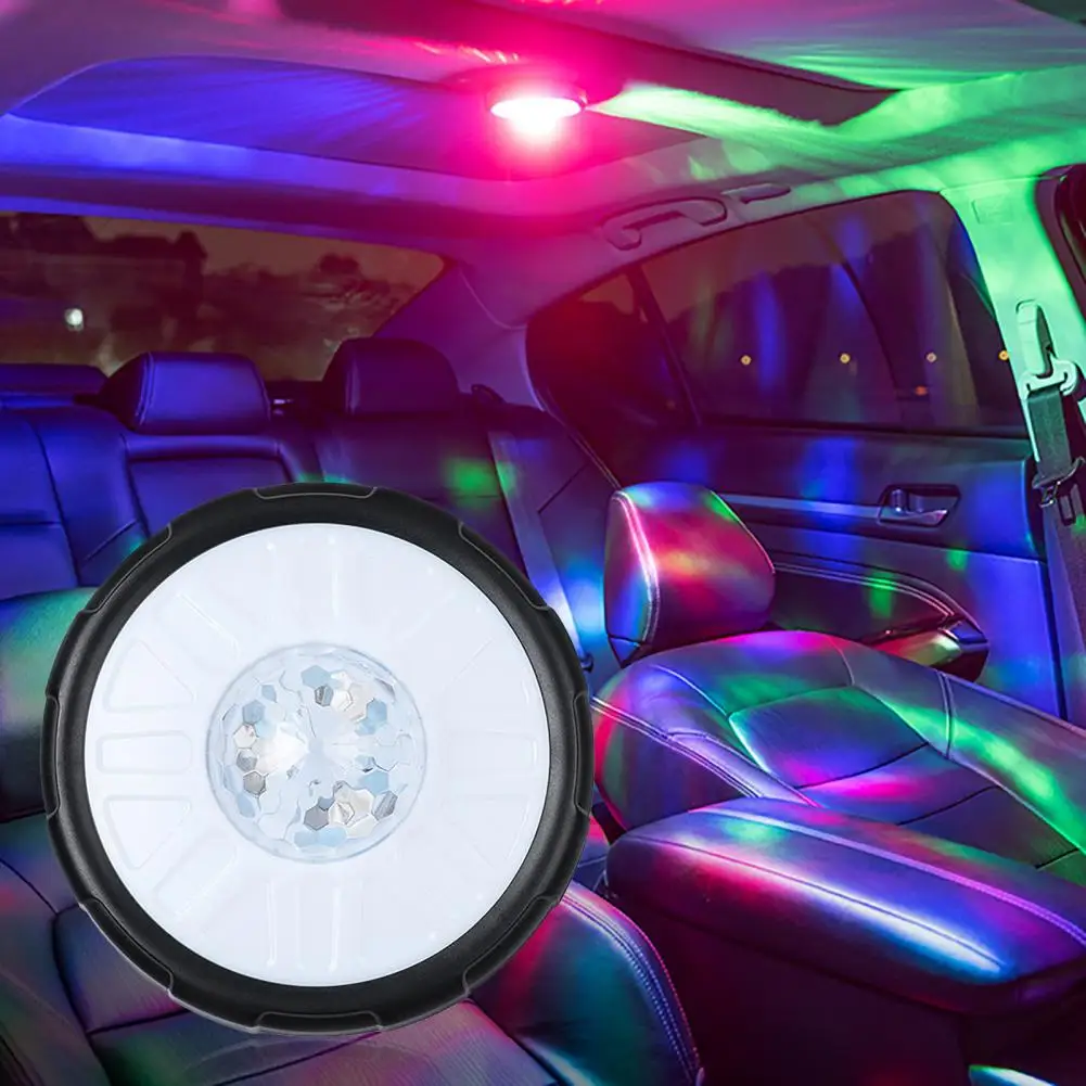 Ambient Light Multi-function DJ Rhythm Light Not Dazzling Wireless Colorful Car Roof Lamp for Car