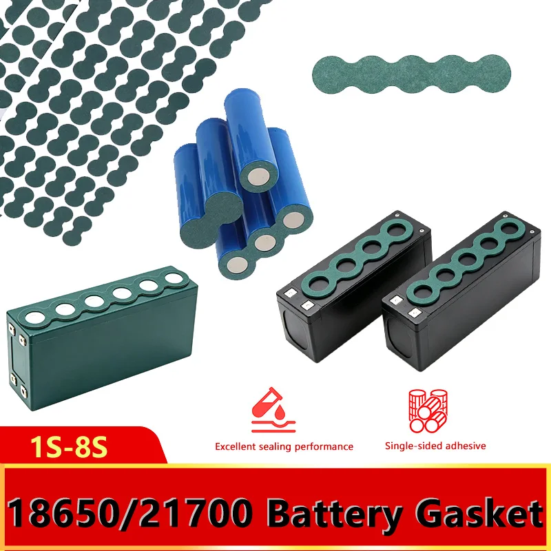 

18650/21700 Li-ion Battery Insulation Gasket Pack 1S-8S Cell Barley Adhesive Paper Glue Fish Electrode Insulated Pads 25~800pcs