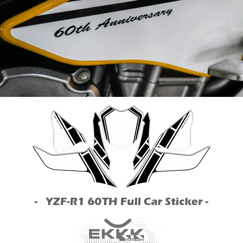 For YAMAHA YZF-R1 YZF-1000 2016 R1 60th Anniversary Edition Motorcycle Fairing Shell Full Car Decal Sticker