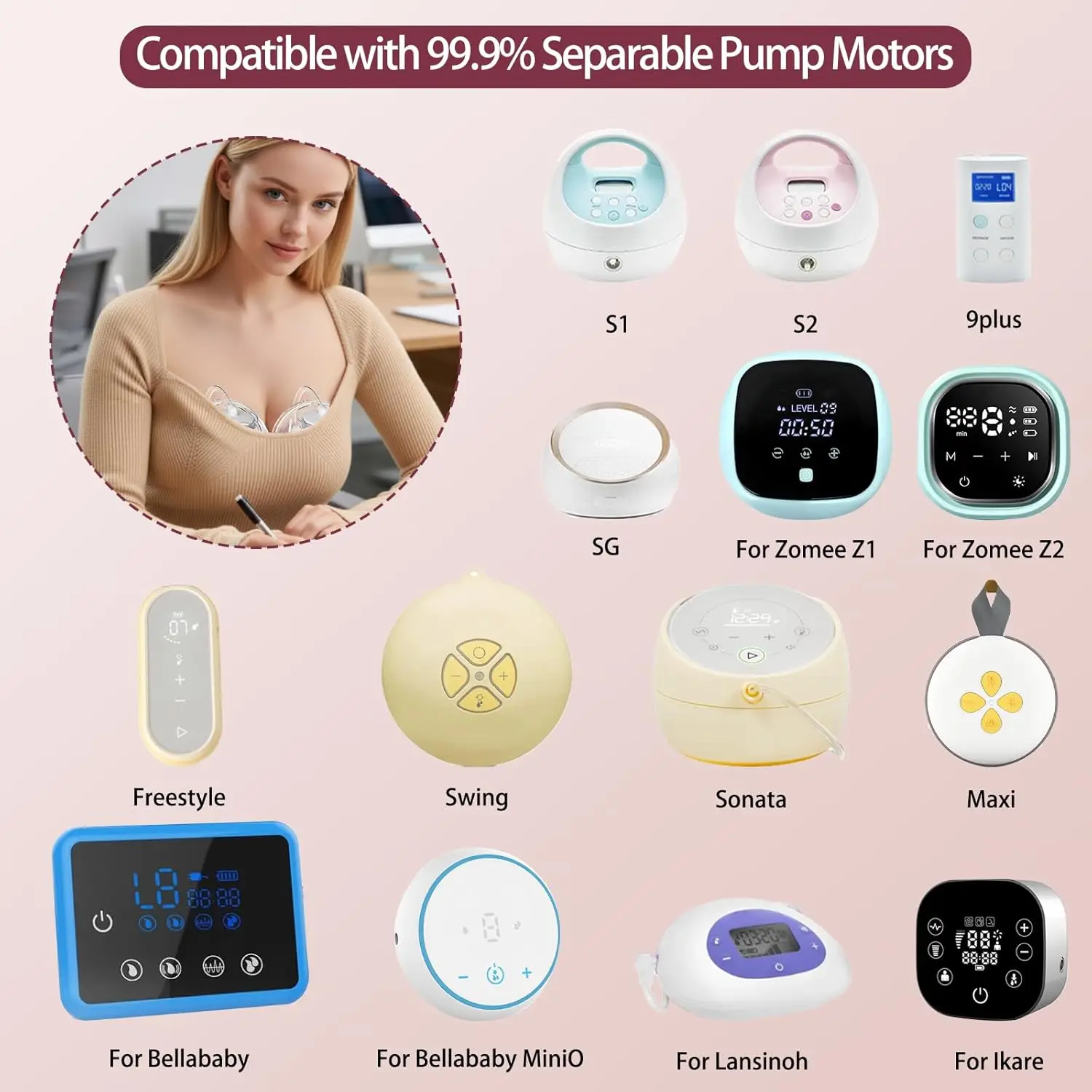 CaraCups Wearable Milk Collection, Hands-Free Collection Cups Compatible with Spectra S1/S2/9 Plus/SG, Fit for Medela/Lansinoh