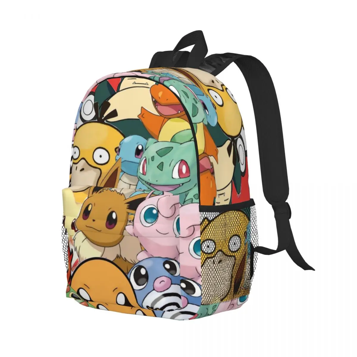 Mochila escolar con estampado de Pokémon, morral ligero de 15 pulgadas, nuevo patrón a la moda