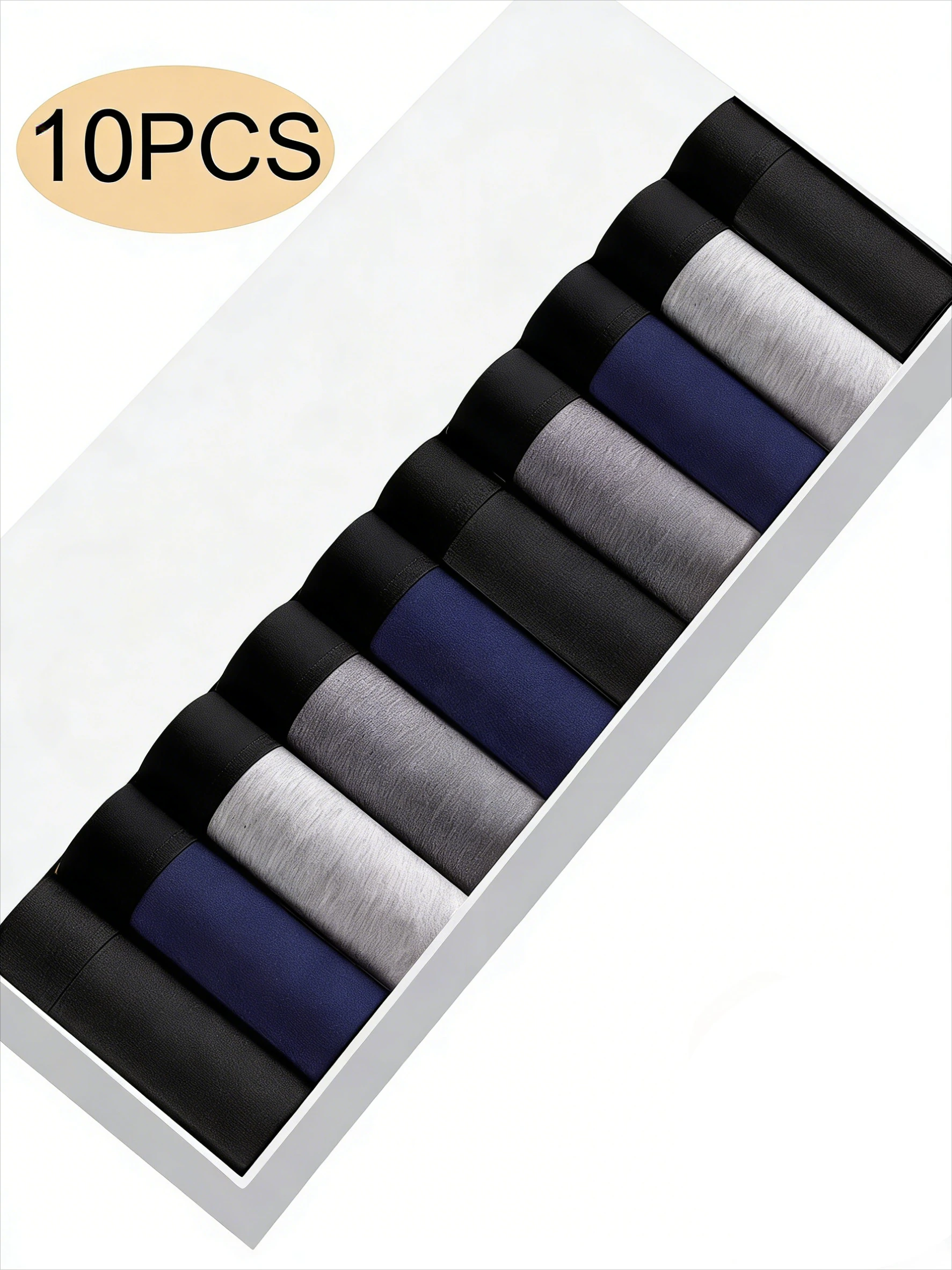 

Набор из 10 мужских трусов-боксеров: однотонные трусы-боксеры для мужчин, комплект для пар