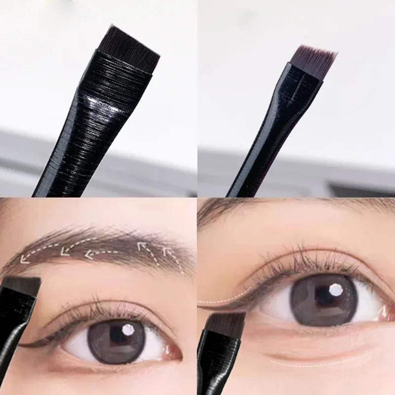 Micro Blade Liner Brush – Ultradünne 3 mm abgewinkelte Bürste für chirurgische Präzision im Eyeliner, Augenbrauen-Styling und Lippenkonturierung |   Profes