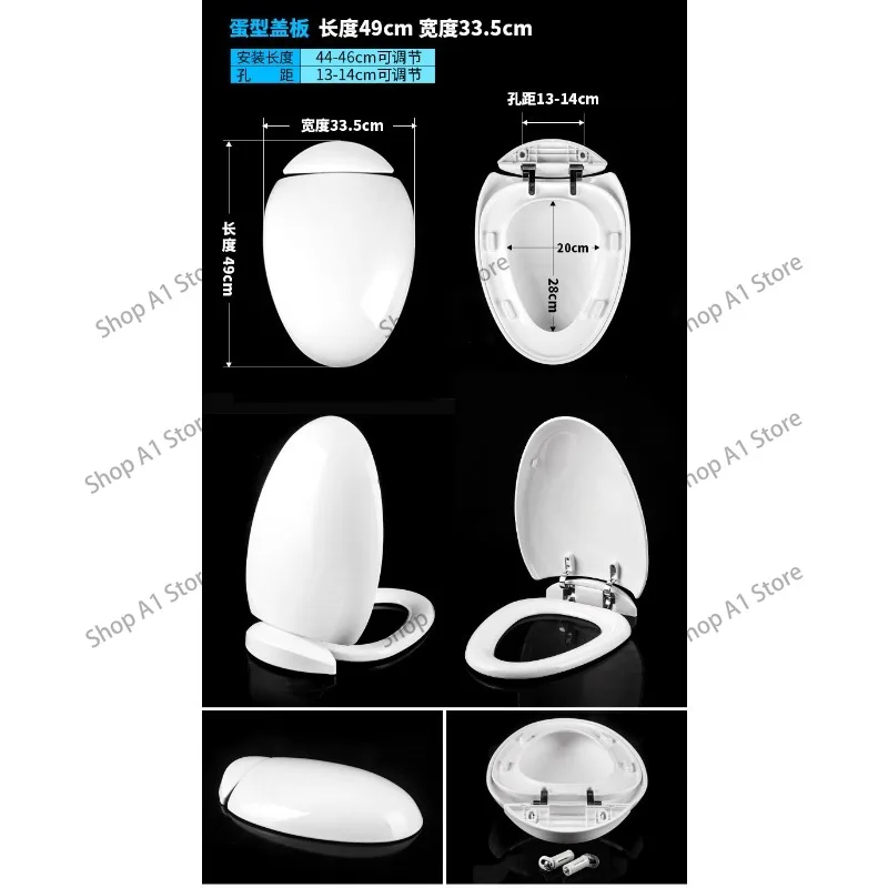 Oval Toilet Seat Hinge Support, Egg Shaped Toilet Cover Mounting Hinge Fittings Accessories