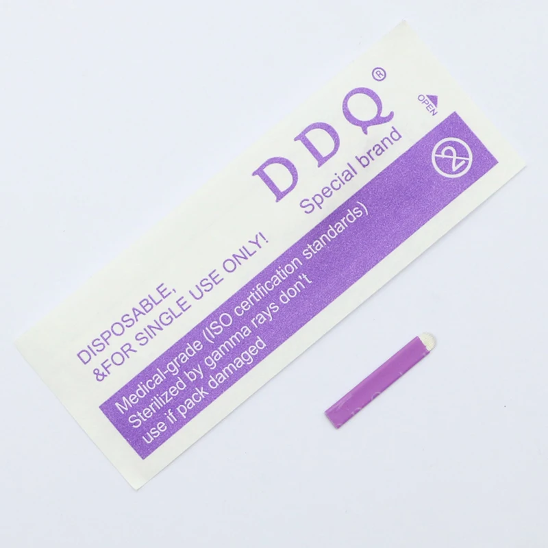 DDQ viola 0.16MM Nano lame Microblading aghi trucco permanente sopracciglio tatuaggio Microblade 3D ricamo occhio Nanoneedles