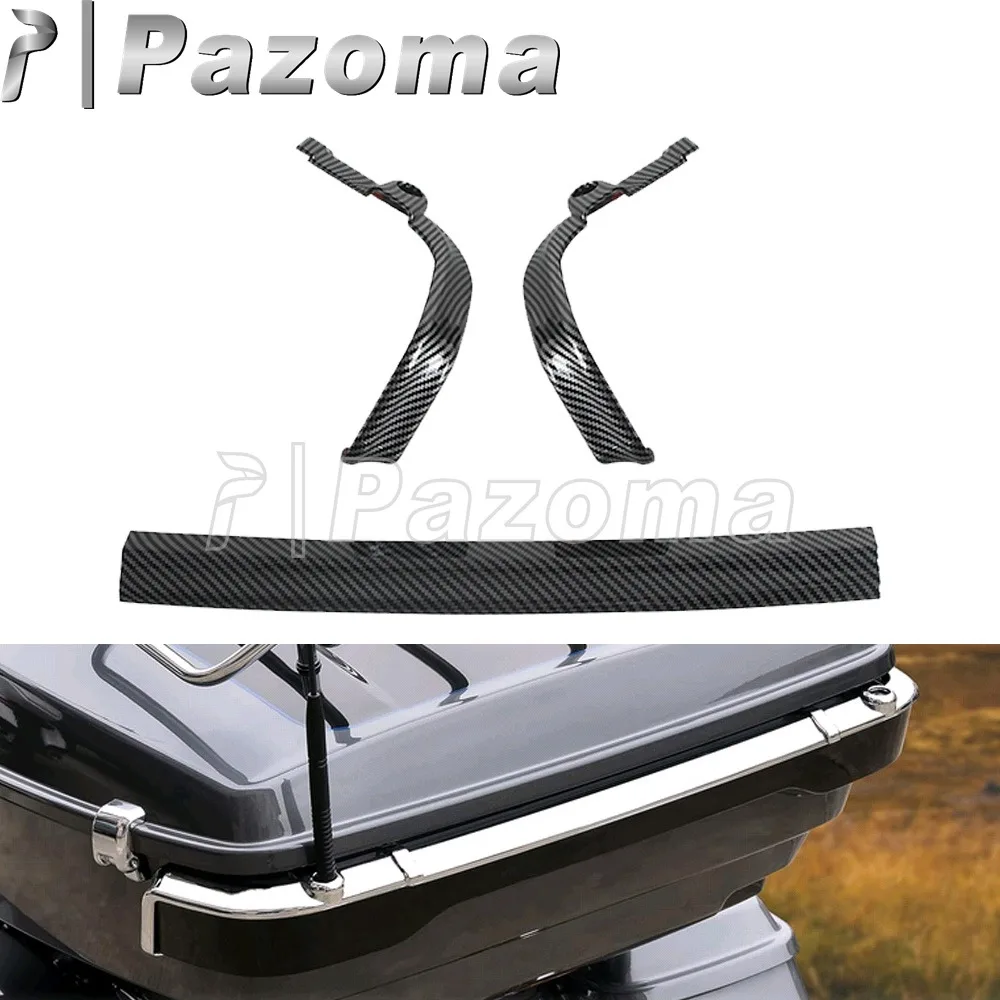 King Tour Trunk Pack Tail Lamp Trim Bar Motorcycle Rear Trunk Decorative Strip Trims For Harley CVO Road Glide FLTRKSE FLTRXSE