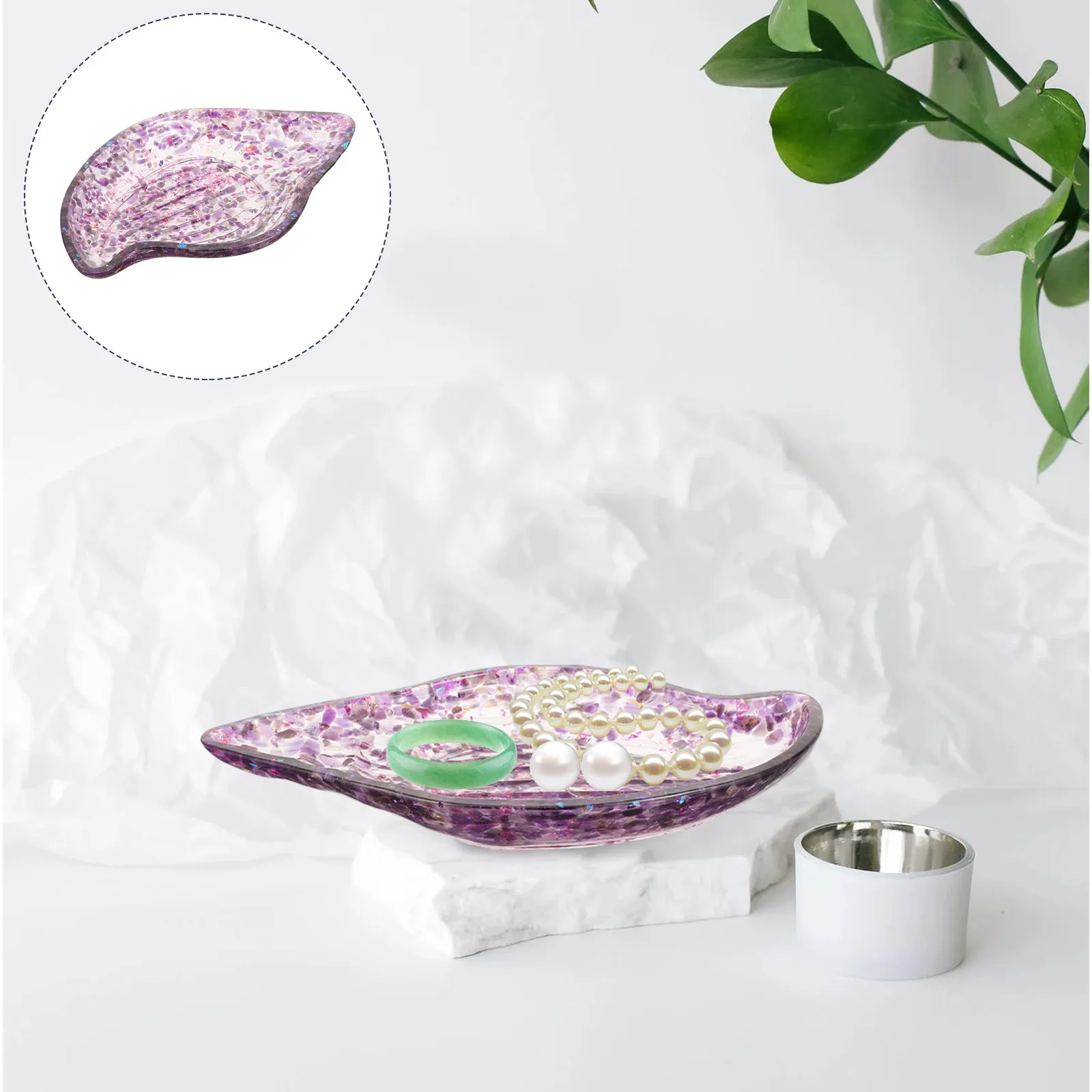 

Crystal Jewelry Tray Trinket Dish Display Storage Plate Holder Ring Earrings Bracelets Decorative Ornament Gift Wedding