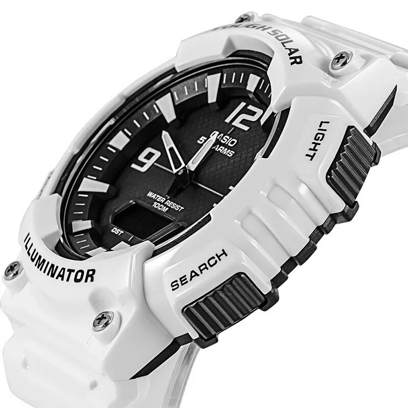 ساعة كاسيو للرجال مقاومة للماء رياضية كاجوال كوارتز تعمل بالطاقة الشمسية على الطراز الياباني الكوري للرجال