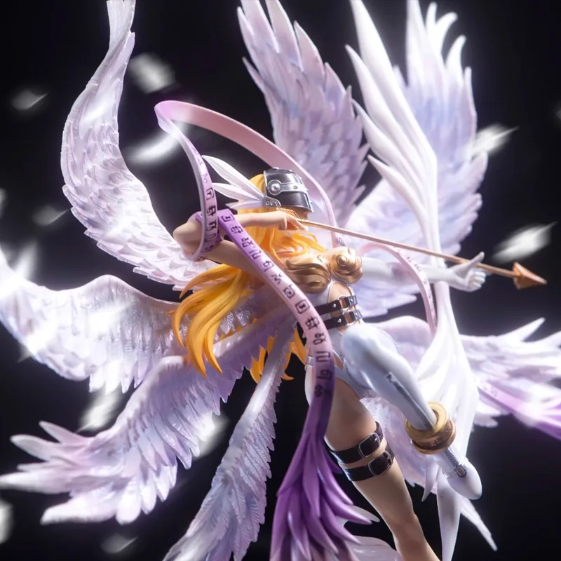 NEW 29cm Digimon Adventure Anime Figure Angewomon Yagami Hikari Childhood Goddess Exquisite Desktop Ornaments