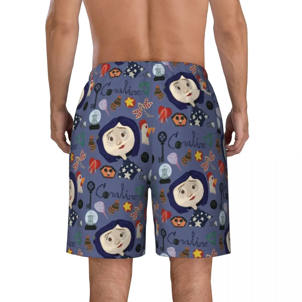 Bañador de película de terror de Halloween para hombre, ropa de playa, secado rápido, pantalones cortos de playa