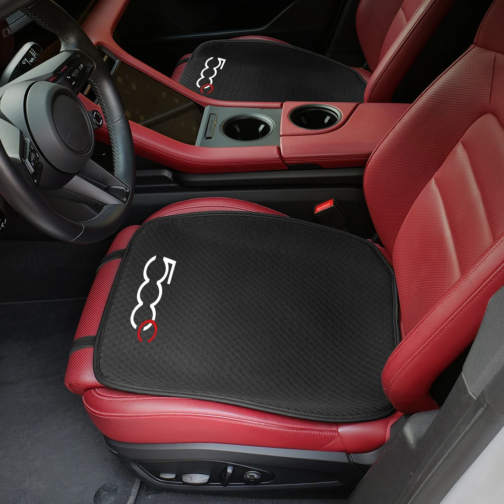 Car Chair Cushion Breathable Ice Silk Pad For Fiat 500 500C 2012 500X 500L Abarth 695 Car Seat Cover Auto Interior Accessories