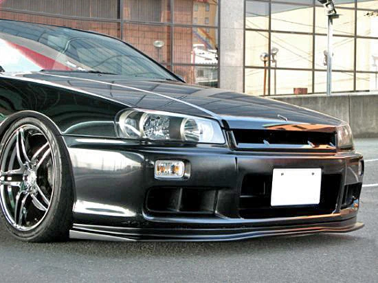 

suitable for For nissan R34 GTT Type D1 Unpainted Fiber Glass Front Lip