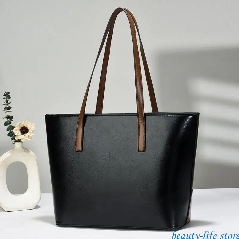 

Elegant Ladies Shoulder Bag Spacious Top Handle Bag for Travel or Daily Needs 517D