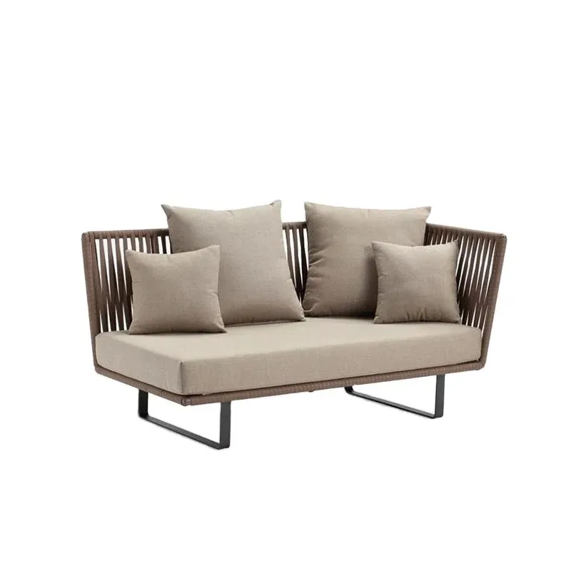

Outdoor Sofa Courtyard Combination Waterproof and Sun-proof Hotel Outdoor Open-air Balcony Wicker Aluminum Alloy Wicker Sofa