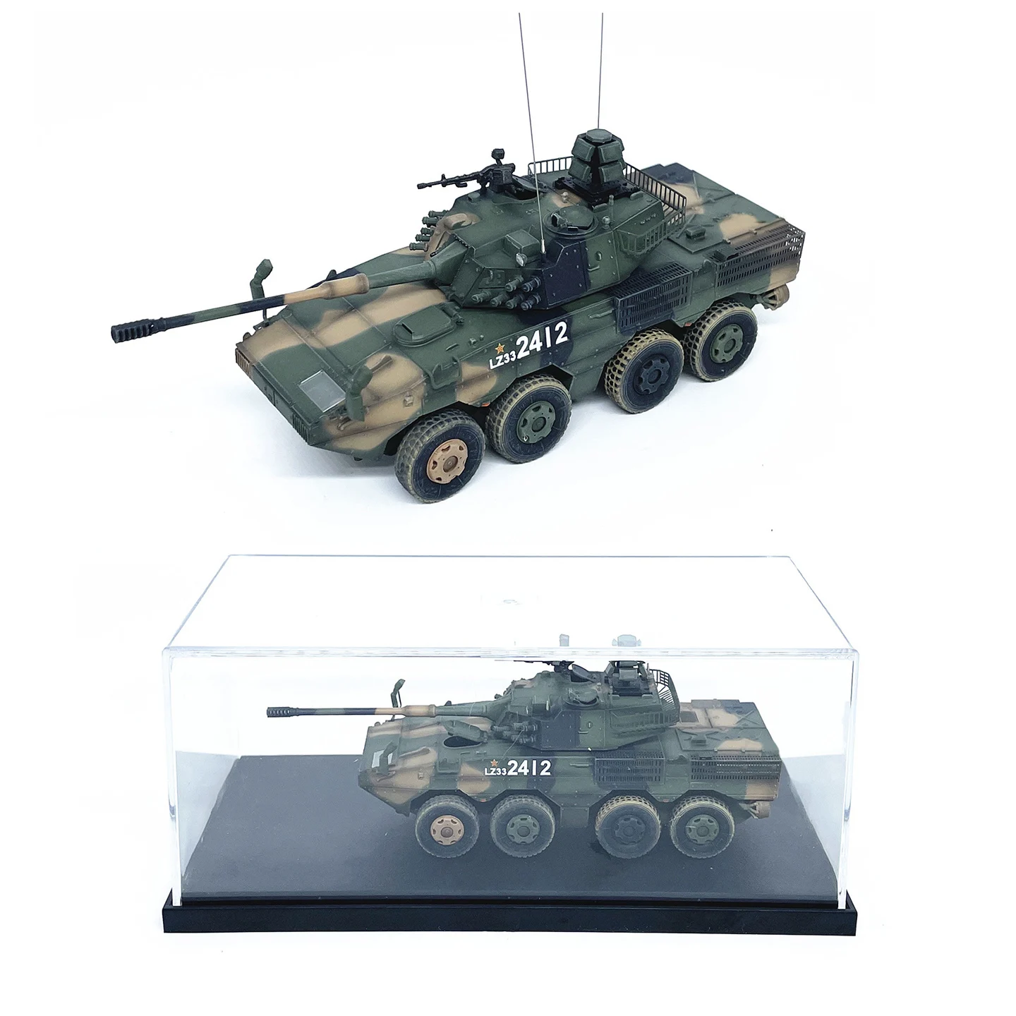 

1: 72 China Type 11 Armored Vehicle Jungle Camouflage (UAV Jamming Device) Static Finished Product Model