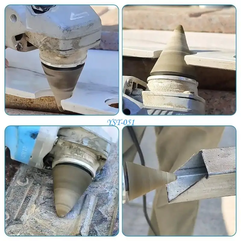 

E15A 3Pcs 50 100 200 Grits Cone Grinding Head Diamond Polishing Wheel Stone Engraving