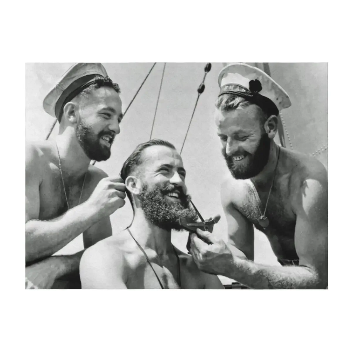 

Vintage Beard Trimming Throw Blanket Fashion Sofas Single Heavy Camping Blankets