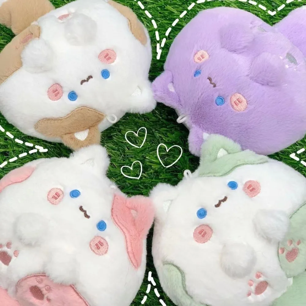 Porte-clés en peluche chat mignon, pendentif queue, jouet de dessin animé, Kawaii, lanière, organisateurs de bureau, cadeau pour filles, porte-monnaie