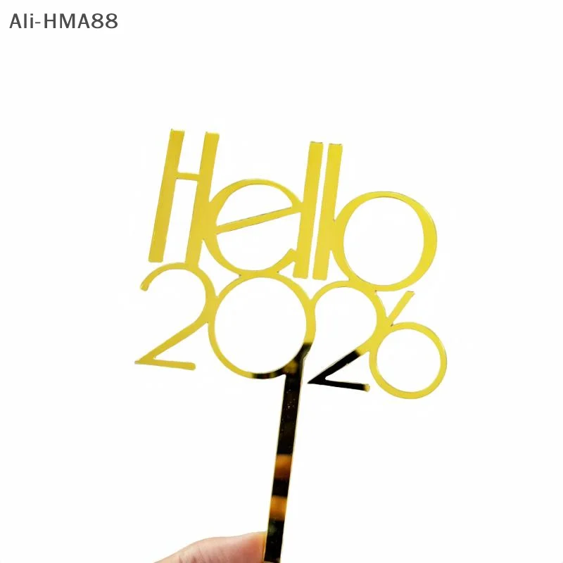 1 قطعة 2026 السنة الجديدة كعكة توبر عيد الميلاد الحلوى كب كيك الاكريليك توبر السنة الجديدة حفلة كعكة الزينة #6