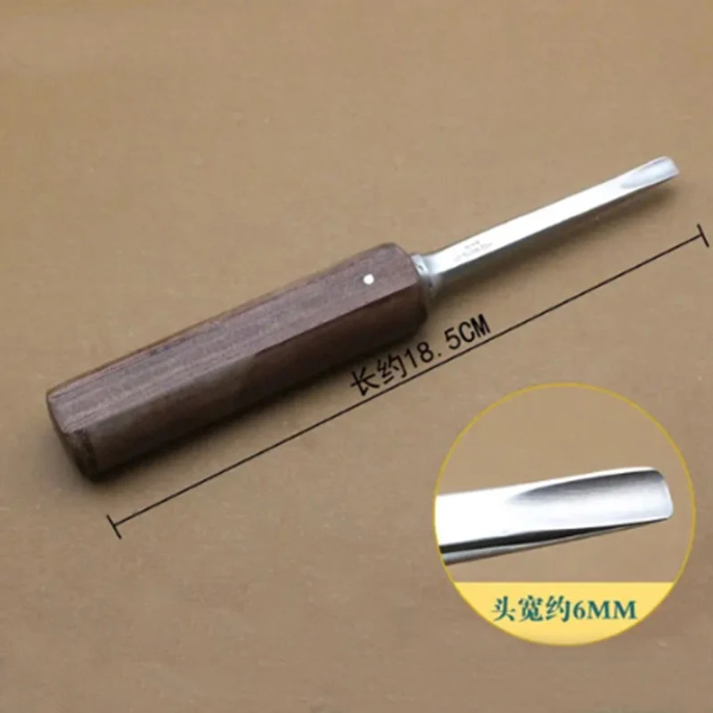 

Orthopedic surgical instruments, wooden handle bone knife, bone chisel, straight head elbow, medical stainless steel bone chisel