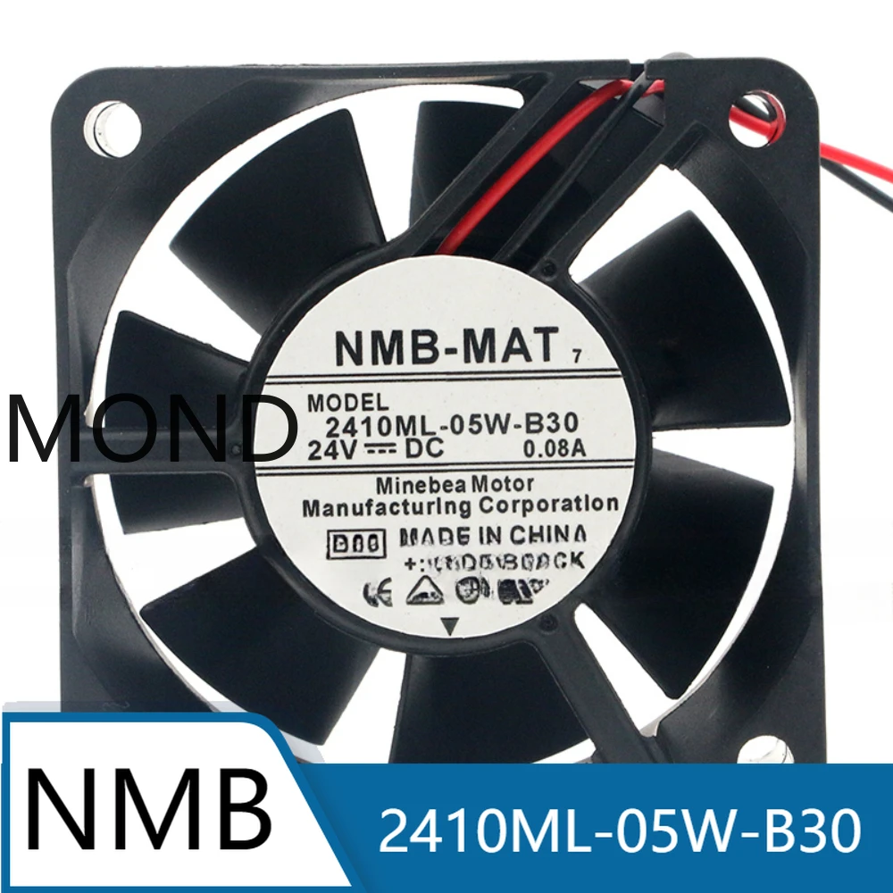 

2410ML-05W-B30 Server Fan for NMB NMB-MAT Dual Ball Axial Flow Inverter Cooling Fan 24V 0.08A 6CM 6025 60x60x25mm 2-wire New