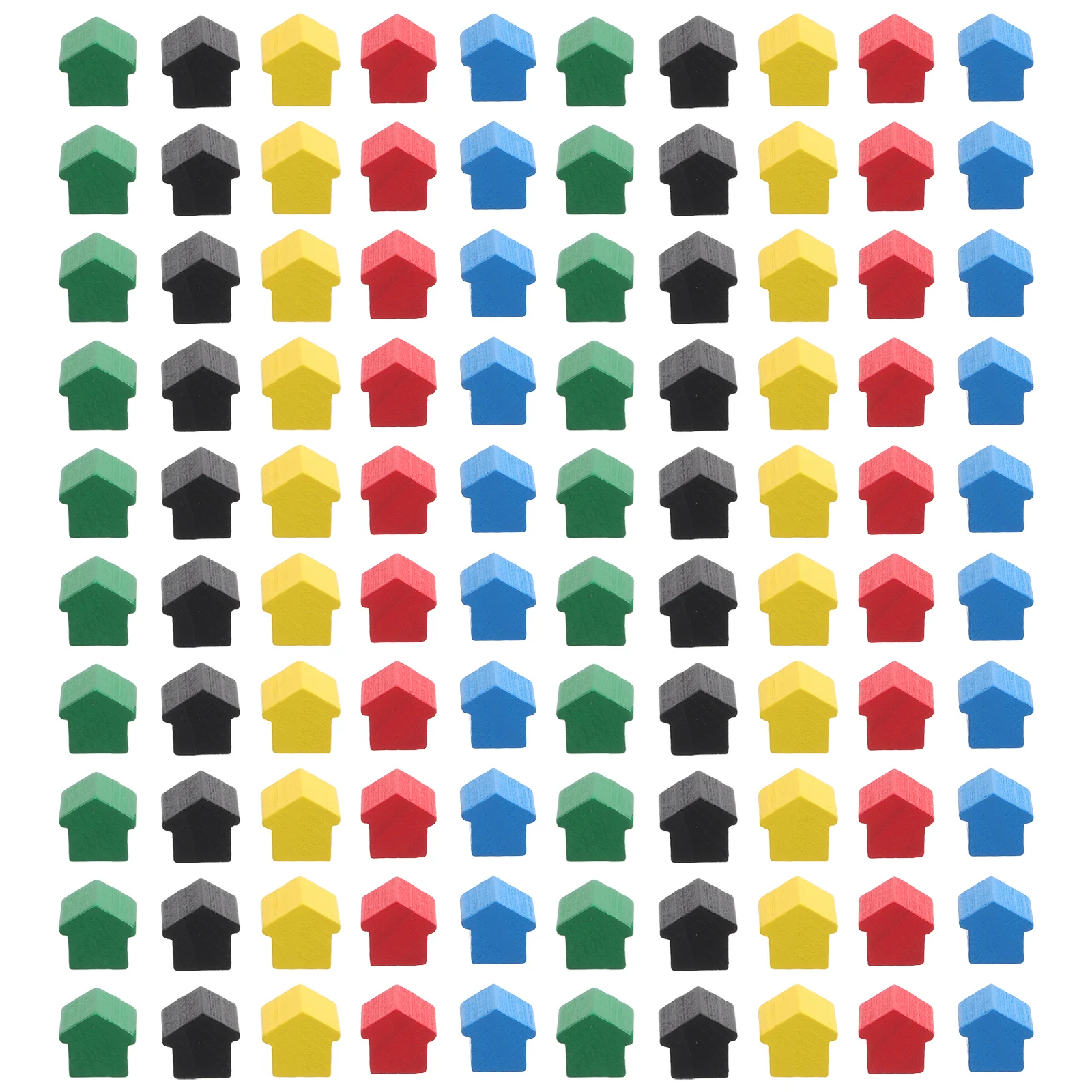 

50Pcs Board Game Houses Wooden Game Pieces Educational Property Trading Accessories Chess Set Replacement Chess Set for Adults