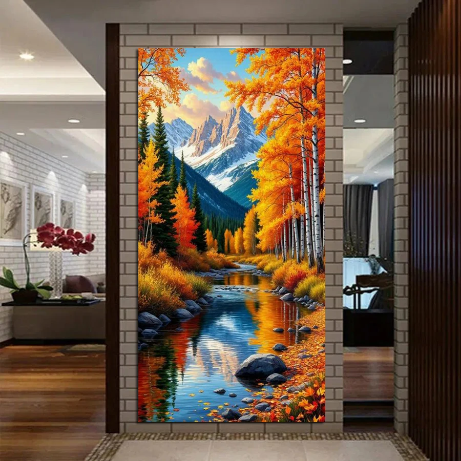 

Autumn Forest Scenery Picture Large Size Diy Diamond Art Painting New Arrivals Landscape Full Mosaic Embroidery Kits Wall Decor