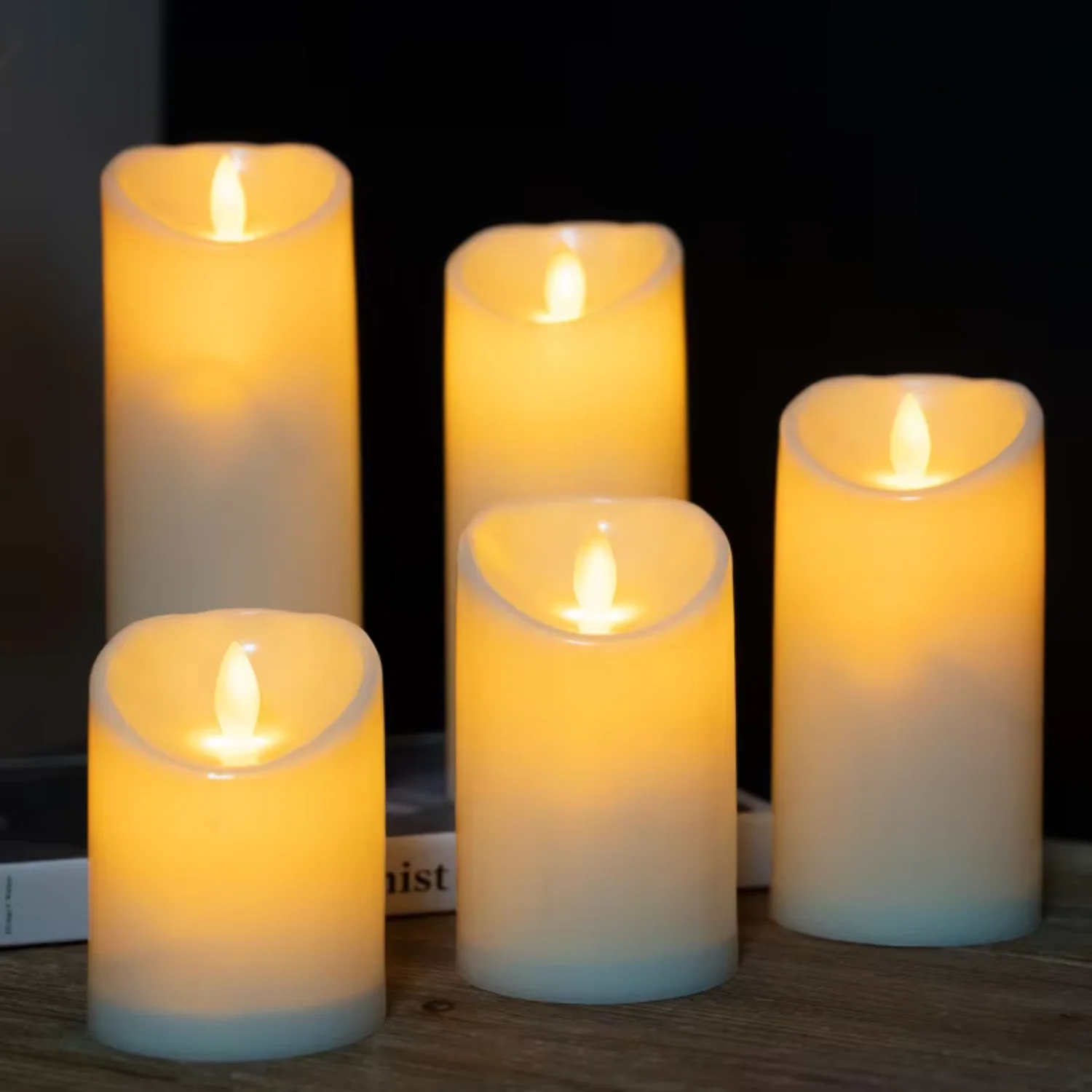 装飾用の電子LEDキャンドルライト,偽のキャンドル,明るい装飾,お祝いやパーティー,クリスマスドロップ,新年あけましておめでとうございます