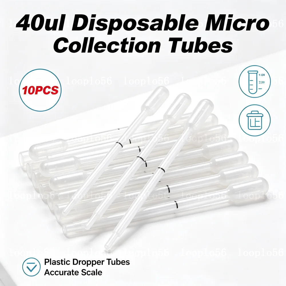 10/20pcs 40ul Blood lipid or hemoglobin tests graduated plastic disposable dropper transfer micro pasteur pipette