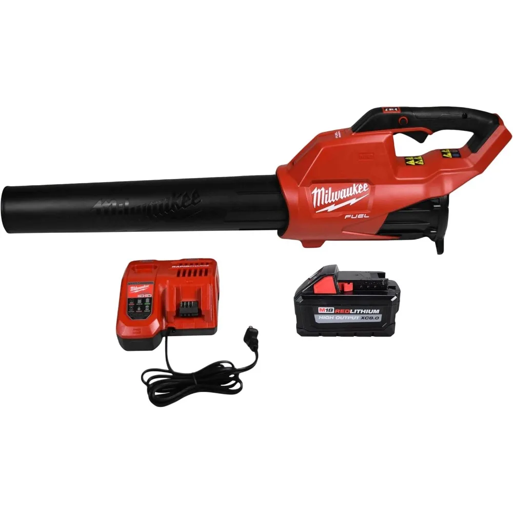 

Milwaukee 2724-21HD M18 120 MPH 450 CFM 18V Brushless Cordless Handheld Blower Kit with 8.0 Ah Battery, Rapid Charger