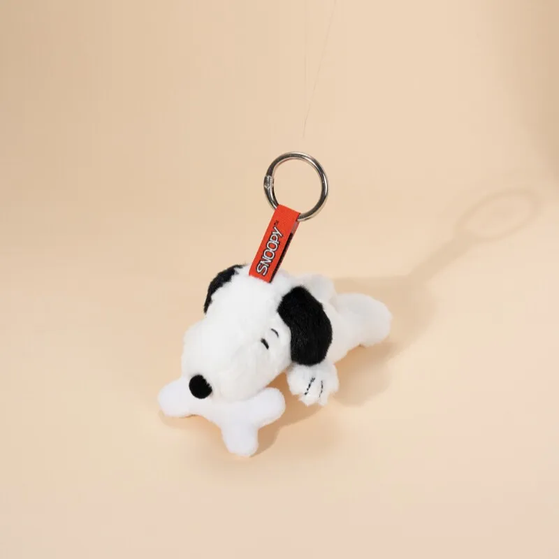 Cute Youmai  Snoopy mouth surprise plush keychain  soft  Beagle cartoon doll for backpack ornament  nice birthday  gift pendant