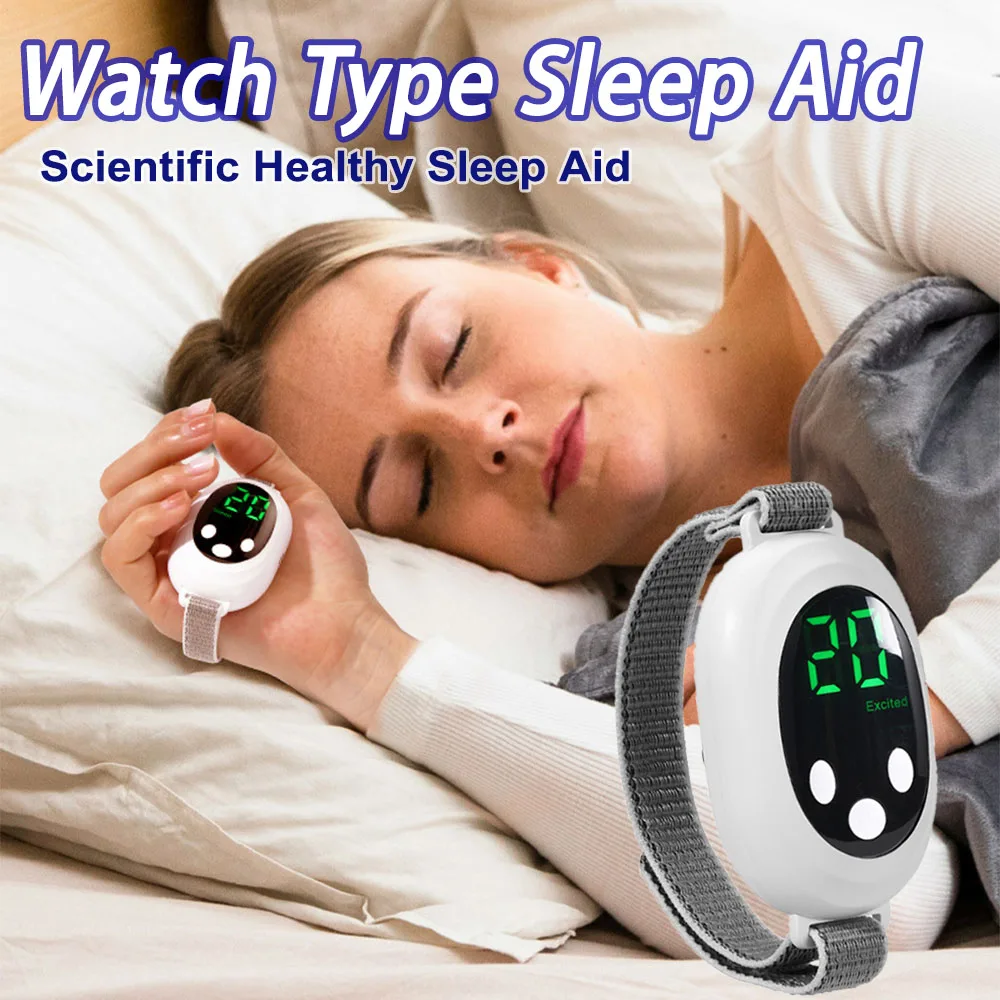 

Intelligent EMS Sleep Aid Watch Microcurrent Fast Sleep Rest Hypnosis Insomnia Artifact Wristband Watch Anti-anxiety WatchRelief