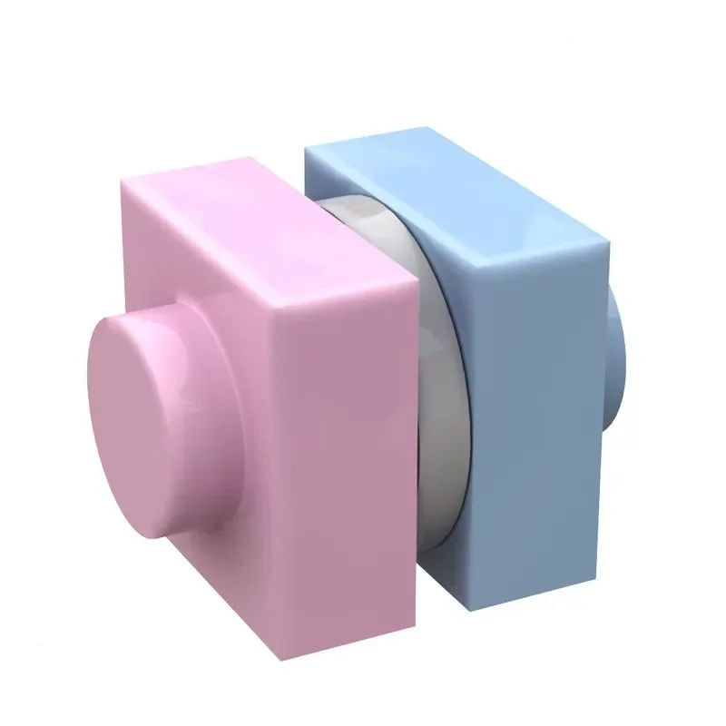 MOC 10PCS Plate 1x1 Double Sided Building Blocks Kit Special Third Party Convex Circular Thin Connect Board Brick  DIY Toys Gift