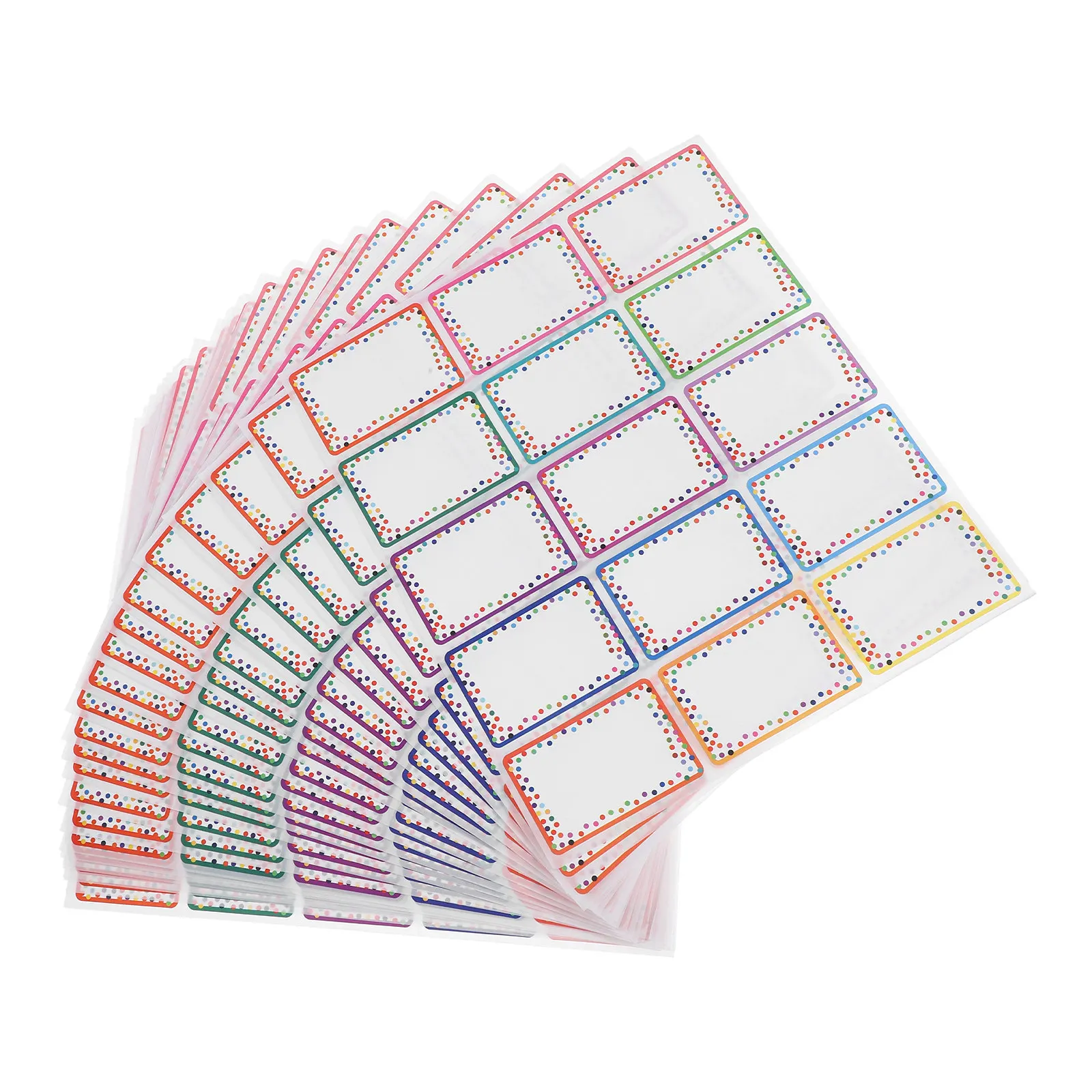 

23 Sheets Blank Name Label Stickers Self Adhesive Colorful Border Writing Labels for School Office Home Organization Classifying