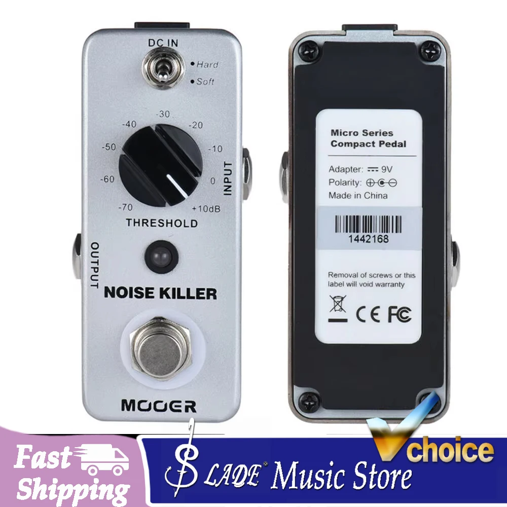 MOOER NOISE KILLER Noise Reduction Guitar Pedal 2 Working Modes True Bypass Pedal Metal Noisegate Electric Guitar Accessories
