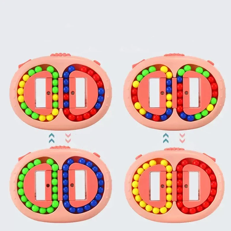Bunte Bohnen Fidget Spinner Multifunktions-Finger-Spinnspielzeug Stressabbau-Dekompressionswerkzeug für Kinder und Erwachsene