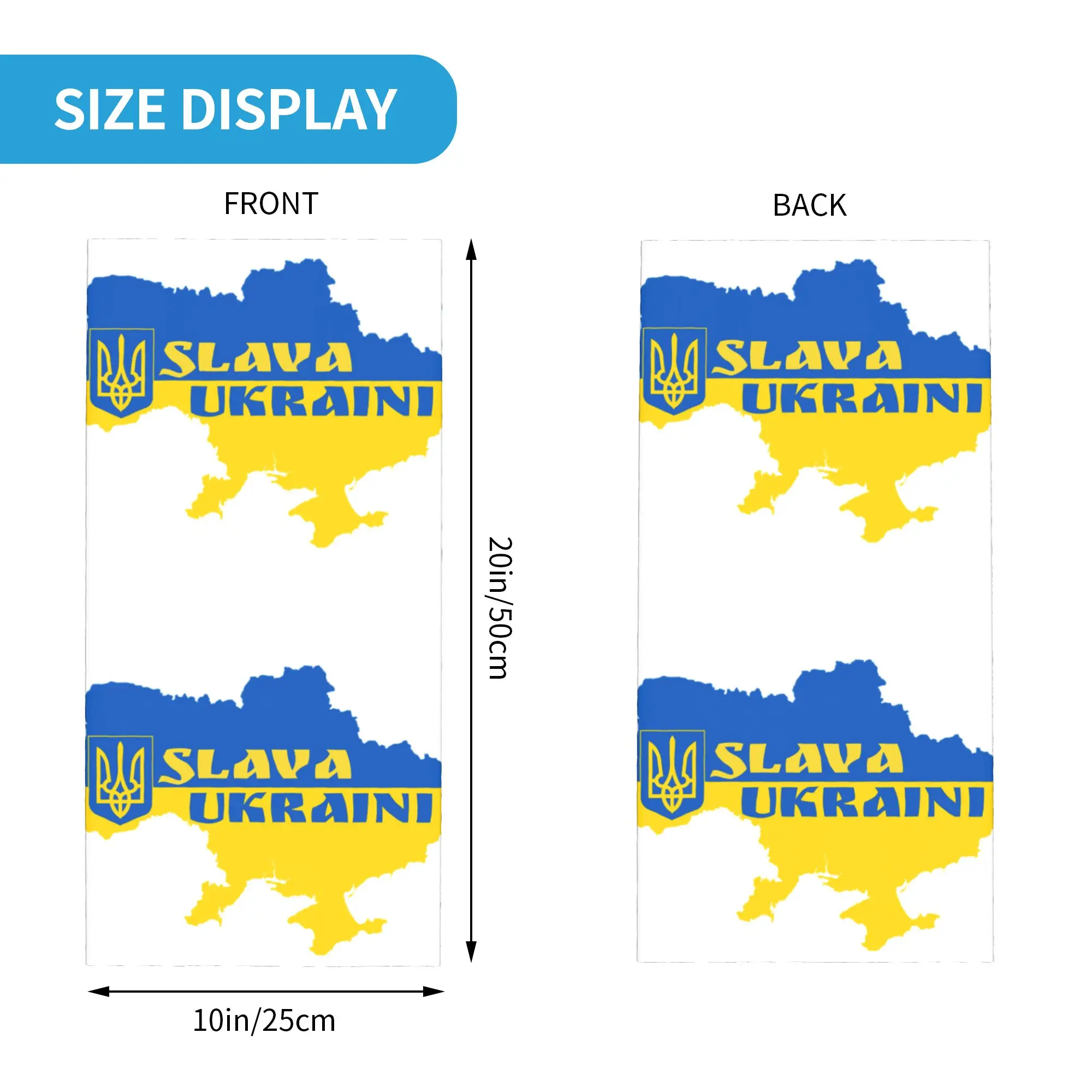 Slava Ukraini Ukraine Flag Bandana Neck Gaiter UV Protection Face Scarf Cover Men Women  Headwear Tube Balaclava